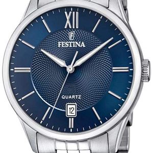 Festina Herrklocka F20425-2 Classic Blå/Stål Ø43 mm