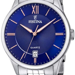 Festina Herrklocka F20425-5 Blå/Stål Ø43 mm