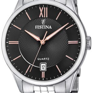 Festina Herrklocka F20425-6 Classic Svart/Stål Ø43 mm