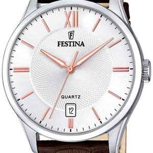 Festina Herrklocka F20426-4 Classic Vit/Läder Ø43 mm