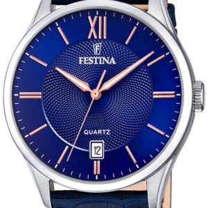 Festina Herrklocka F20426-5 Classic Blå/Läder Ø43 mm