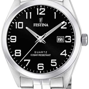 Festina Herrklocka F20437-4 Classic Svart/Stål Ø40 mm