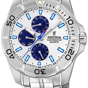 Festina Herrklocka F20445-1 Vit/Stål Ø43 mm