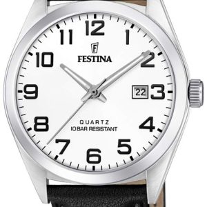 Festina Herrklocka F20446-1 Vit/Läder Ø40 mm