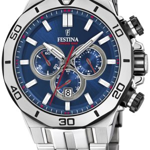 Festina Herrklocka F20448-3 Blå/Stål Ø44 mm