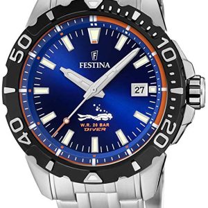 Festina Herrklocka F20461-1 Blå/Stål Ø45 mm