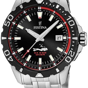 Festina Herrklocka F20461-2 Svart/Stål Ø45 mm