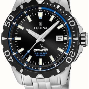 Festina Herrklocka F20461-4 Svart/Stål Ø42 mm