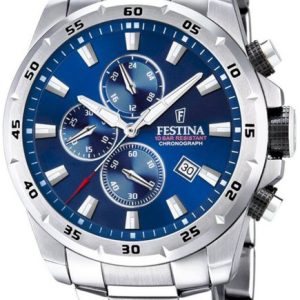 Festina Herrklocka F20463-2 Blå/Stål Ø45 mm