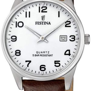 Festina Herrklocka F20512-1 Vit/Läder Ø39 mm