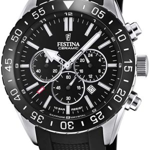 Festina Herrklocka F20515-2 Ceramic Svart/Gummi Ø44 mm