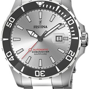 Festina Herrklocka F20531-1 Diver Silverfärgad/Stål Ø44 mm