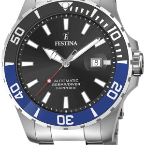 Festina Herrklocka F20531-6 Diver Svart/Stål Ø44 mm