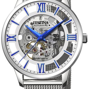 Festina Herrklocka F20534-1 Skelettskuren/Stål Ø41.5 mm