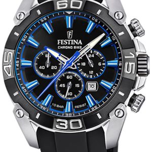 Festina Herrklocka F20544-2 Chrono Bike Svart/Gummi Ø45.5 mm