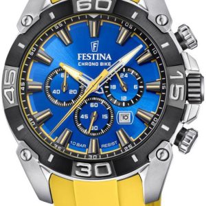 Festina Herrklocka F20544-4 Chrono Bike Blå/Gummi Ø45.5 mm