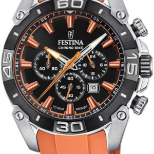 Festina Herrklocka F20544-5 Chrono Bike Svart/Gummi Ø45.5 mm