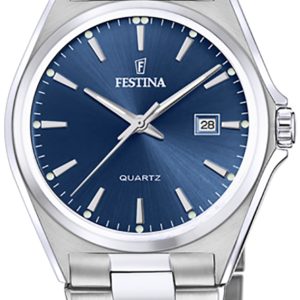 Festina Herrklocka F20552-3 Classic Blå/Stål Ø40 mm