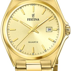 Festina Herrklocka F20555-3 Classic Gulguldstonad/Gulguldtonat stål