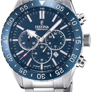 Festina Herrklocka F20575-2 Ceramic Blå/Stål Ø44 mm