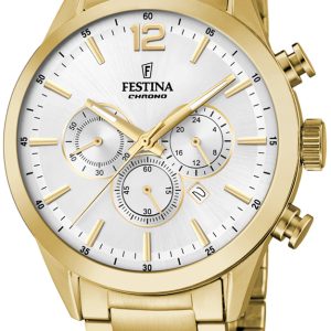 Festina Herrklocka F20633-1 Timeless Silverfärgad/Gulguldtonat stål