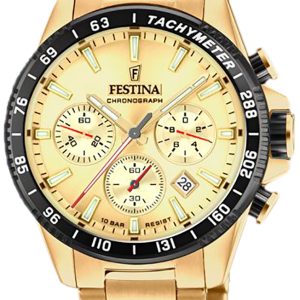 Festina Herrklocka F20634-6 Timeless Gulguldstonad/Gulguldtonat stål