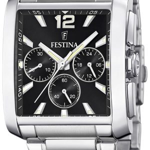 Festina Herrklocka F20635-4 Timeless Svart/Stål Ø38 mm