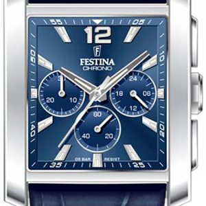 Festina Herrklocka F20636-2 Timeless Blå/Läder