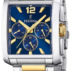 Festina Herrklocka F20637-1 Timeless Blå/Stål Ø38 mm