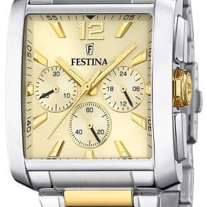 Festina Herrklocka F20637-2 Timeless Champagnefärgad/Stål Ø38 mm