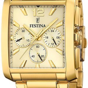 Festina Herrklocka F20638-2 Timeless Gulguldstonad/Gulguldtonat stål