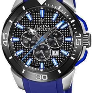 Festina Herrklocka F20642-1 Chrono Bike Svart/Gummi Ø47 mm