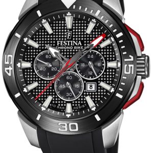 Festina Herrklocka F20642-4 Chrono Bike Svart/Gummi Ø47 mm