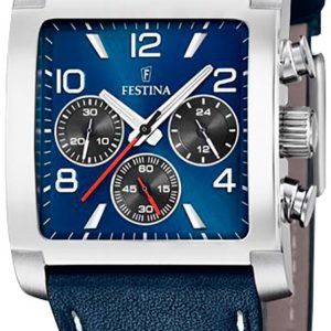 Festina Herrklocka F20653-1 Timeless Blå/Läder