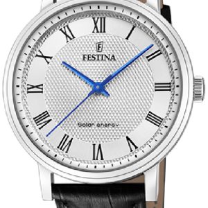 Festina Herrklocka F20660-3 Petite Silverfärgad/Läder Ø41 mm