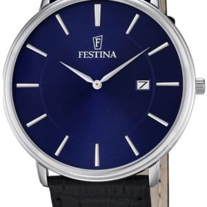 Festina Herrklocka F6839-4 Classic Blå/Läder Ø40 mm