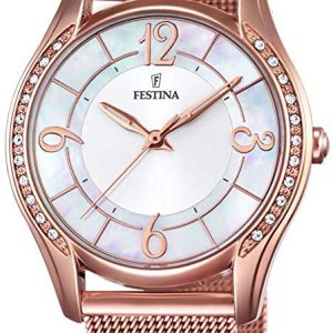 Festina Mademoiselle Damklocka F20422-1 Vit/Roséguldstonat stål