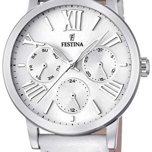 Festina Multifunction Damklocka F20415-1 Vit/Läder Ø37 mm