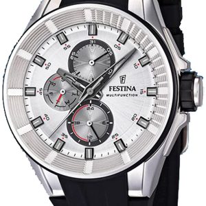 Festina Multifunction Herrklocka F20342-1 Vit/Gummi Ø44.5 mm