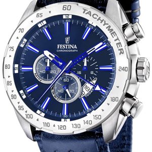 Festina Sport Herrklocka F16489-B Blå/Läder Ø46 mm