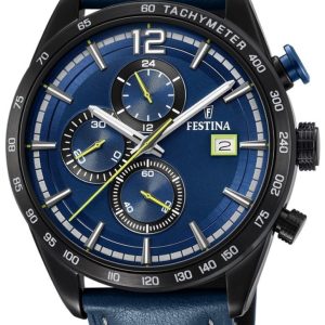 Festina Sport Herrklocka F20344-2 Blå/Läder Ø44 mm