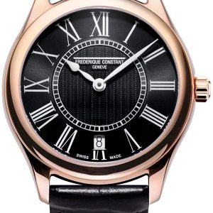 Frederique Constant Damklocka FC-220MB3B4 Classics Svart/Läder Ø36