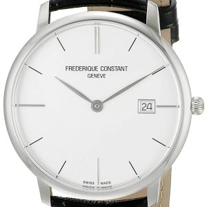 Frederique Constant Herrklocka FC-220S5S6 Slimline Vit/Läder Ø39 mm