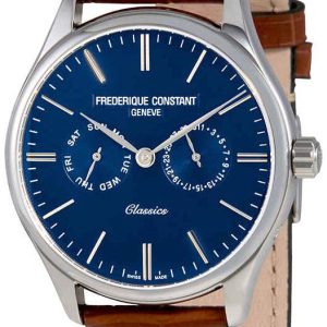 Frederique Constant Herrklocka FC-259NT5B6 Classics Blå/Läder Ø40