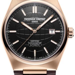 Frederique Constant Herrklocka FC-303B4NH4 Highlife Svart/Läder Ø41