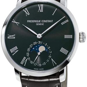 Frederique Constant Herrklocka FC-705GR4S6 Slimline Svart/Läder Ø42