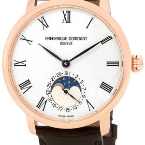 Frederique Constant Herrklocka FC-705WR4S4 Manufacture Vit/Läder