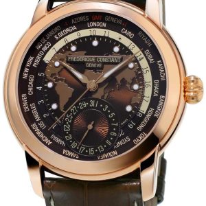 Frederique Constant Herrklocka FC-718BRWM4H4 Manufacture Brun/Läder