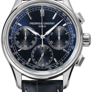 Frederique Constant Herrklocka FC-760N4H6 Flyback Blå/Läder Ø42 mm