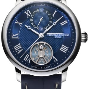 Frederique Constant Herrklocka FC-810MCN3S6 Slimline Blå/Läder Ø40